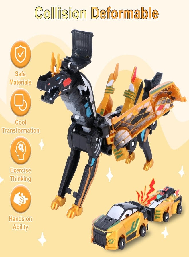 SOYUOI 2-in-1 Transforming Dinosaur Car Toy - Magnetic Collision Robots for Kids | Exciting Transformation Play for Boys & Girls | Ideal Birthday - Image 4